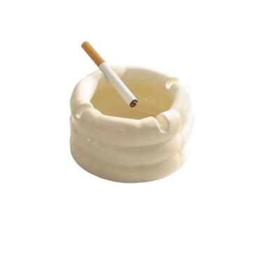 Imagem de Cinzeiro de cerâmica cinzeiro de mesa decorações cinzeiro, para quintais domésticos, escritórios, espaços ao ar livre, decoração de casa e acessórios, armazenamento ao ar livre, cinzeiro (branco)