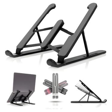 Imagem de Suporte Multifuncional De Luxo Para Notebook Ajustável Com 6 Ângulos Ajustáveis - Dobrável E Ergonômico Para Desktop Portátil Compatível Com Macbook, Ipad, Hp, Dell (ETC) 10-17" - (Linha Premium)