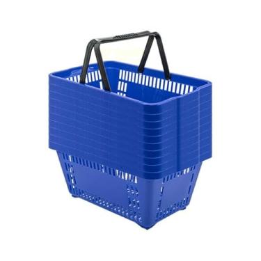 Imagem de 10 Mini Cestinha De Compras 7L P/Farmacia Bijouteria (Azul)