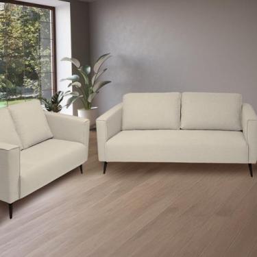 Imagem de Conjunto 2 Sofás 3 e 2 Lugares Tecido Poliéster Fun - CELSIL ESTOFADOS