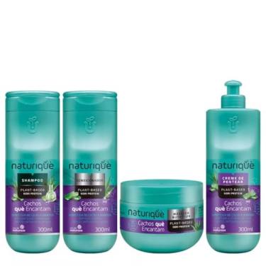 Imagem de Naturiquè Cachos què Encantam Kit Shampoo Condicionador Máscara e Creme de Pentear