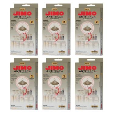 Imagem de 6 Antitraça De Alimentos Jimo Fórmula Segura Sem Cheiro Cartilha Adesiva Mercado Restaurante Panificadora Armário Fechado Gaveta Despensa