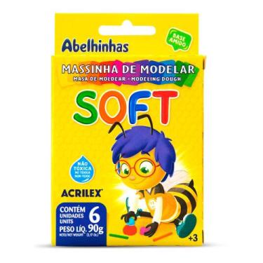 Imagem de Massa de Modelar Acrilex Soft c/ 6 cores, modelo 1