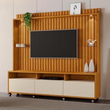 Imagem de Estante Home com Led para Tvs de até 60 Polegadas com 3 Gavetas Absolu