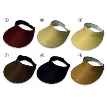 Imagem de 6 Viseira Chapeu Praia Feminino De Linho Ajustavel Elastico - OEM, Azu