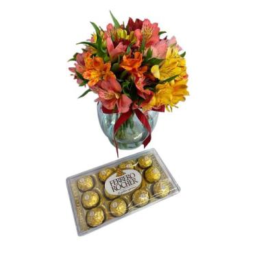 Imagem de Arranjo Primavera Astromelias e Ferrero - DFLORES