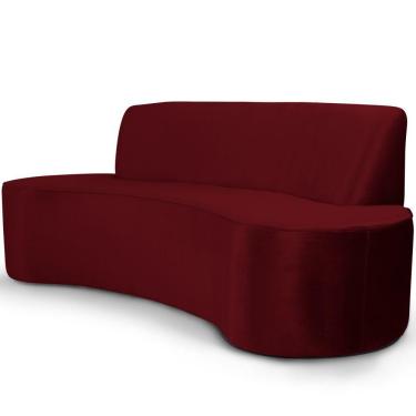 Imagem de Sofá 3 Lugares Sala de Estar 210 cm Bélgica Veludo Marsala - Gran Belo