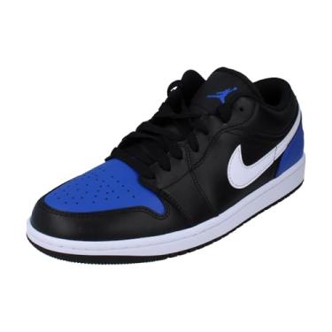Imagem de Nike Tênis Masculino Air Jordan 1 Low (553558-042, Preto/Game Royal/Branco) Tamanho 12