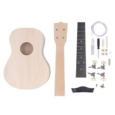 Imagem de DIY Ukulele Kit 24 Inch Handmade Painting Mahogany Fingerboard Concert Ukulele for Kids Adults Beginners Sturdy Basswood Mahogany Wood Portable Travel Instrument