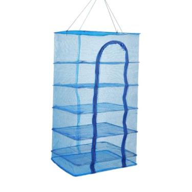 Imagem de oshhni 5 camadas de rede de pesca dobrável de secagem saco pendurado saco de secador multifuncional prático portátil malha de pesca rack para roupas de