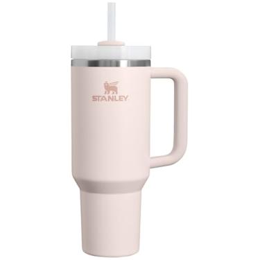 Imagem de Stanley Copo Quencher H2.0 FlowState de aço inoxidável isolado a vácuo com tampa e canudo para água, chá gelado ou café, smoothie e mais, quartzo rosa, 1,18 L