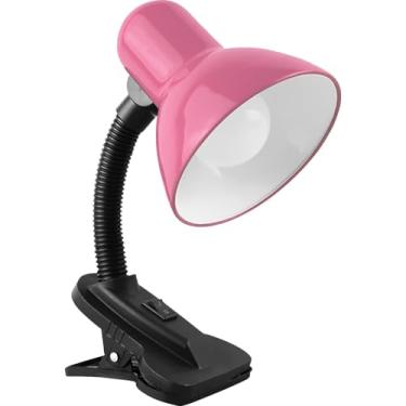 Imagem de Lâmpada de mesa com grampo de garra bivolt leitor rack para quarto(Rosa)