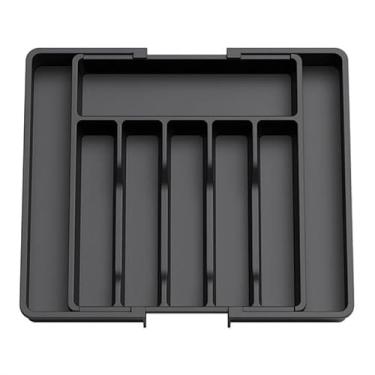 Imagem de Organizador De Gavetas, DivisóRia Para Talheres De Cozinha(Preto)