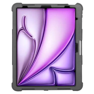 Imagem de Targus Capa SafePort Rugged Max para iPad Air de 13 polegadas (M2 e iPad Pro 12,9 polegadas) – Testado contra quedas MIL-STD, protetor de tela, suporte, alça de mão, suporte de caneta, resistente a