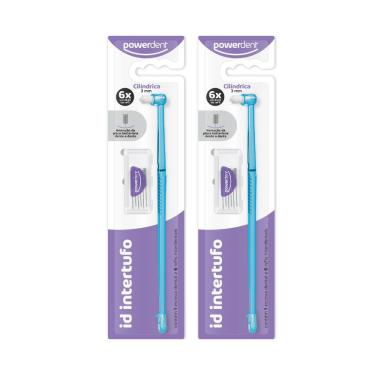 Imagem de Kit 2 Escovas de Dentes Intertufo Cilíndrica 3mm