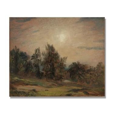 Imagem de NHLDZYH Arte de parede John Constable, (Trees in the Wasteland), pôster de pinturas famosas, decoração de parede com impressão de imagem retrô de romantismo. Somente tela de 60 x 72 cm - 23,6 x 28,3