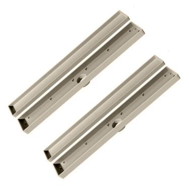 Imagem de Kit 2 Ralo Oculto Linear Embutir 5x50 P/ Porcelanato Bege