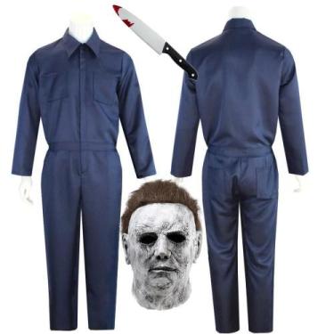 Imagem de Traje de Halloween Michael Myers Adulto - Máscara e Macacão para Festa