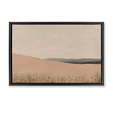 Imagem de Stupell Industries Fields Of Blush Landscape Black Framed Floater Canvas Wall Art, design por Franklyn Gregory, 17 x 25