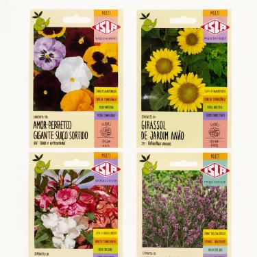 Imagem de Kit 4 sementes de flores, amor perfeito, girassol, balsamina e lavanda, jardim em casa, jardinagem amadora e profissional, vaso, floreira