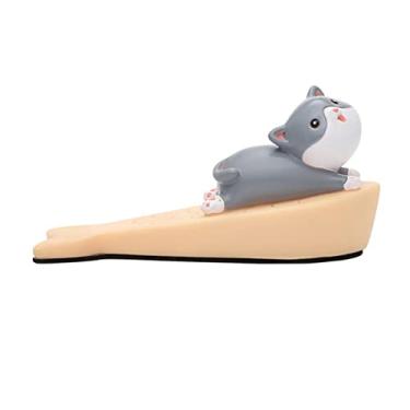 Imagem de Batente de porta, batentes de porta de animais engraçados, batente de porta decorativo, cunha, desenho animado, batente de porta bonito para escritório em casa (Gatinho)