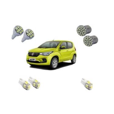Imagem de Kit Lâmpadas de Led Fiat Mobi Super Branca 6000K Blue Lion