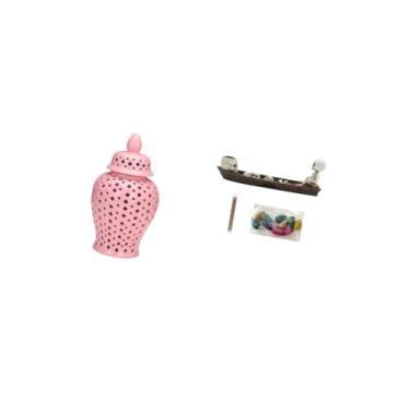 Imagem de Fenteer Vaso de Porcelana com Tampa E Queimador de Incenso em Forma de Caveira, Ornamento Decorativo para Arranjos Florais E Exibição de Festas de Halloween