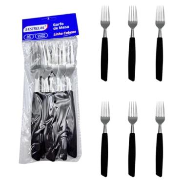 Imagem de Kit 6 Garfos Cabene para Mesa – Dinner Forks com Cabo Plástico Resistente e Ergonômico