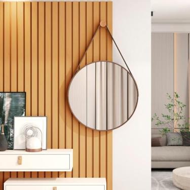 Imagem de Espelho Redondo de Parede com Alça 4229 Jb Bechara