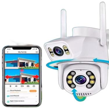 Imagem de Câmera Vídeo Segurança Wifi Dupla Branca - Relet