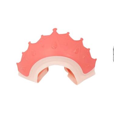 Imagem de Chapéu para Banho Bebê Viseira Anti Shampoo Protetor Coroa, Silicone e ABS, 30x20 cm, 3 Meses a 6 Anos