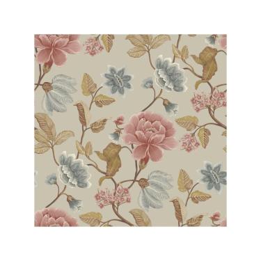 Imagem de Papel de Parede Icon Floral Cinza e Rosa IC3116