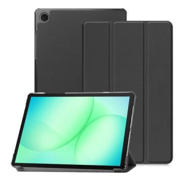 Imagem de SFFINE Capa para Samsung Galaxy Tab A11 Plus 2025/A9 Plus 2023 de 11 polegadas, capa protetora de três dobras para tablet Galaxy Tab A11+/A9+, despertar/hibernar automaticamente (preto)