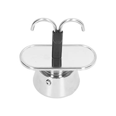 Imagem de YOUTHINK Pote Moka, Cafeteira de Aço Inoxidável Com Design de Tubo Duplo, Capacidade de 100ml, Perfeita para Amantes de café Expresso e café Com Leite