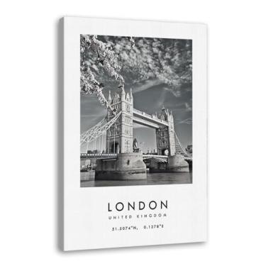 Imagem de Pôster de cidade preto e branco - impressão de viagem Roma Las Vegas Veneza Paris Sydney Amsterdã Amalfi Sanfrancisco Pintura em tela impressões de paisagem da cidade do mundo imagens de parede pôster