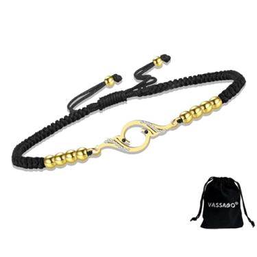 Imagem de VASSAGO Pulseira Rise From the Ashes Phoenix de aço inoxidável, pingente de pássaro de fogo, deslizante, ajustável, corda trançada, símbolo da sorte e renovação, presente de aniversário para mulheres