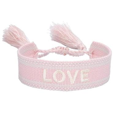 Imagem de Pulseira de amor para mulheres, presentes I Love You para ela, pulseira de dia dos namorados para ela, pulseira da amizade, presente de joias de dia dos namorados, Medium, Latão, Sem Pedra Preciosa