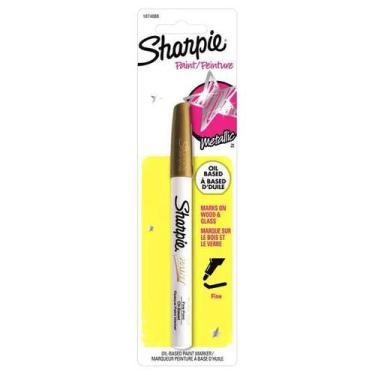 Imagem de Marcador Permanente Metalico Sharpie Paint Oil Fina - Paper Mate, Dour