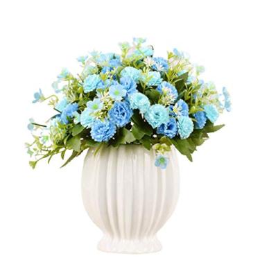 Imagem de LMJYU Flores Artificiais Toque Real Lírio Girassol Buquê Artificial