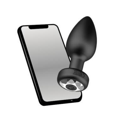 Imagem de Plug Anal Vibratório Controle App 10 Modos Vibração Silicone Macio 6,5cm Recarregável e Resistente à Água