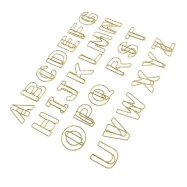 Imagem de Zerodis 26 Peças de Clipes de Papel de Carta, Clipes de Papel Em Forma de Braçadeira de Com Caixa de Armazenamento, de Dourados Multiuso, Fixos Resistentes para Documentos, Decoração de Notas,