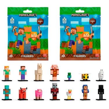 Imagem de Minecraft Bonecos Colecionáveis Video Game Mini Figuras Surpresa Com 2