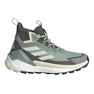 Imagem de adidas Tênis feminino para caminhada Terrex Free Hiker 2 Gore-tex, Verde prata/verde linho/cinza 1, 39