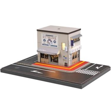 Imagem de SOCANGJIA 1:64 Scale Model Car Display Rack - Fits Hot Wheels Matchbox, Realistic Street View Showcase, Freestanding Storage for Collectors Home Office Decor (Corner Izakaya)