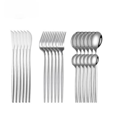 Imagem de 24 Conjunto De Talheres Aço Inoxidável 416 Prata(Prata(Kit 24))