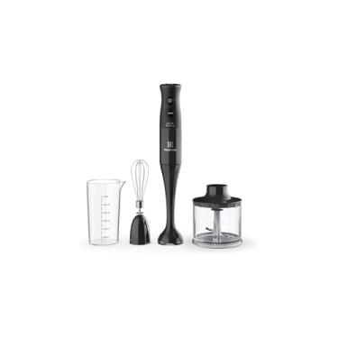 Imagem de Kit Mixer, Processador e Batedor de Alimentos 3 em 1, 200W, 127V, Aço Inox, Preto e Branco, Copo 700ml, Velocidade Variável