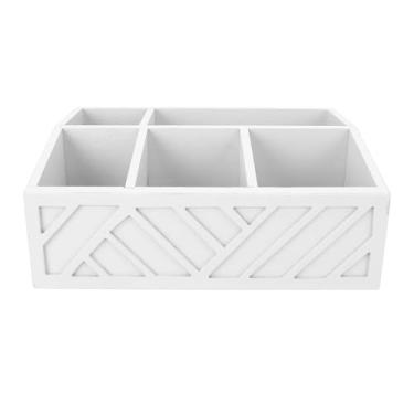 Imagem de SUNGOOYUE Organizador de Saquinhos de chá, Suporte de Caixa de Armazenamento Multifuncional de Madeira Dividida para Cápsulas de café, Gavetas, Bancadas, Geladeira, Cozinha, Lanche e (WHITE)