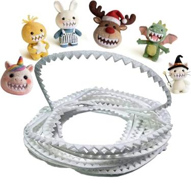 Imagem de 6 mm, dentes de feltro autoadesivos de 335 polegadas para artesanato, dentes de crochê para amigurumi, dentes de boneca de pelúcia para artesanato faça você mesmo, suprimentos para fazer bonecas