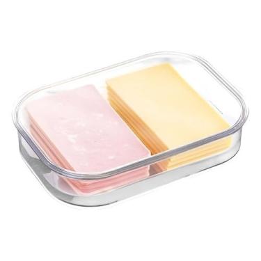 Imagem de Porta Frios Empilhável Transparente Com Grade 1 Litro(1)