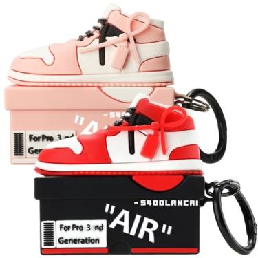 Imagem de [2Pac] Capa compatível com Airpods Pro 3 (2025), capa protetora de silicone macio com desenho animado 3D para Apple AirPods Pro 3ª geração, capa para Airpod Pro 3 com chaveiro para mulheres e homens